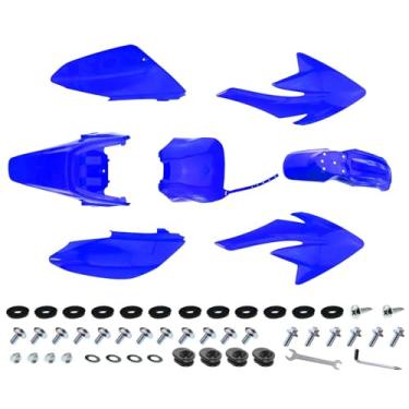 Imagem de PRO BAT Kit De Carenagem Plástico Com 7 Peças Para Motocross Crf70 Crf70F Off Road Dirt Pit Bike, Azul