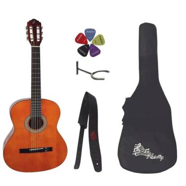 Imagem de Kit Violão Giannini S14 Aço Natural + Capa Correia Suporte