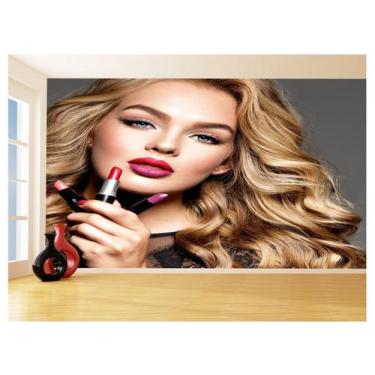 Imagem de Papel De Parede Salão De Beleza Maquiagem Make 3,5M Slb82 - Você Decor