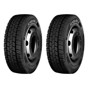 Imagem de Kit 2 Pneus 215/75R17.5 Borrachudo 16 Lonas 135/133J Robusto E2 Xbri