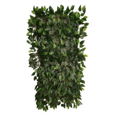 Imagem de Painel de Jardim Vertical Artificial, 100x50 cm, Folhas de Ficus, Verde, para Interior e Exterior, Resistente a UV