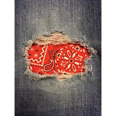 Imagem de Patches de tecido bandana Peek-A-Boo Iron ON da HoleyPatches em cores sortidas/tamanhos