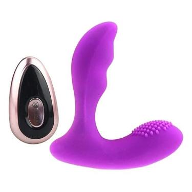 Imagem de Estimulador Massageador de Próstata Vibração múltipla Controle Remoto Sem Fio Poderoso Vibração Anal Beads Butt Plug Amal Shaking Stopper para Homens/Mulheres,Camiseta,USB Recarregável SmoothpxAY