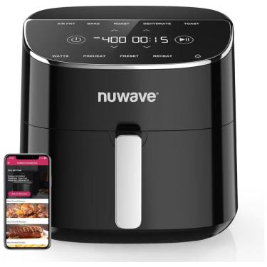 Imagem de Fritadeira de Ar Nuwave Brio Plus 8 Litros - Nova Versão Aprimorada - Livre de Substâncias Tóxicas - 7 Funções de Cozimento - Fritar,