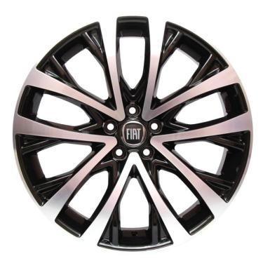 Imagem de Roda Fiat Toro Aro 20 5X110 Diamantada Preta  1 Unidade  