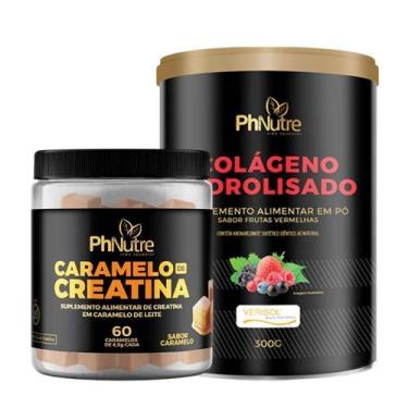 Imagem de KIT Colágeno Verisol Sabor Frutas Vermelhas 300g + Caramelo Creatina P