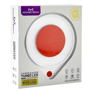 Imagem de Carregador Turbo De Indução Para Samsung Galaxy - Maketech, Branco