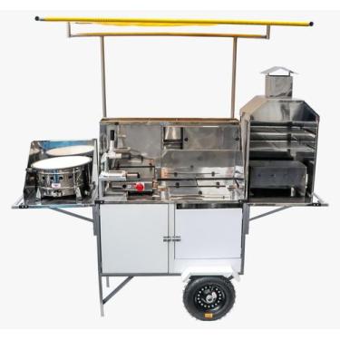 Imagem de Carrinho 5 em 1 Pastel Lanche Churrasco Hot Dog Batata Cefaz