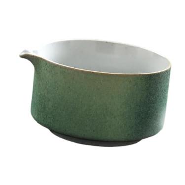 Imagem de ＫＬＫＣＭＳ Tigela de cerâmica para chá Matcha, tigela de porcelana tradicional Chawan feita à mão para iniciantes, amantes de chá, preparação de Matcha japonês, Ciano