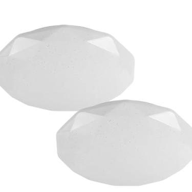 Imagem de KIT 2 Plafon Luminária LED Diament Leitoso 30W com Efeito Estrelado – 3 Cores de Luz – Bivolt para Sala, Quarto, Escritório – Alta Luminosidade 2400lm