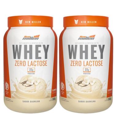 Imagem de 2x Whey Protein Zero Lactose 900G New Millen, Baunilha