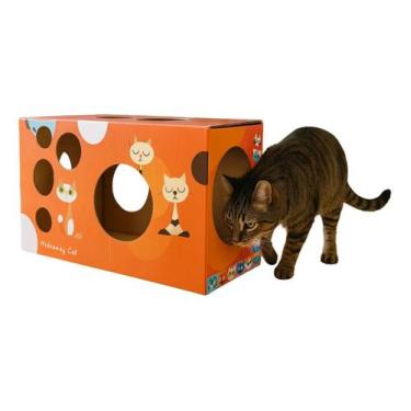 Imagem de Casa Para Gato Nicho Papelão Super Resistente Colorida - SunPets