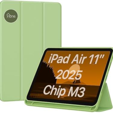 Imagem de Capa Case PREMIUM para iPad Air 11 Polegadas M3/M2 (2025/2024), iPad Air 5/4 (10,9 Polegadas, Modelo 2022/2020) - Anti Impacto com função sleep e suporte para Apple Pencil (Verde Menta)
