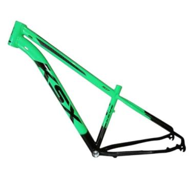 Imagem de Quadro KSX 100% Alumínio Liga 6061 Aro 29 Bicicleta Mountain Bike Cabeamento Interno Com Gancheira (VERDE NEON C/PRETO (ADS PRETO), 17)
