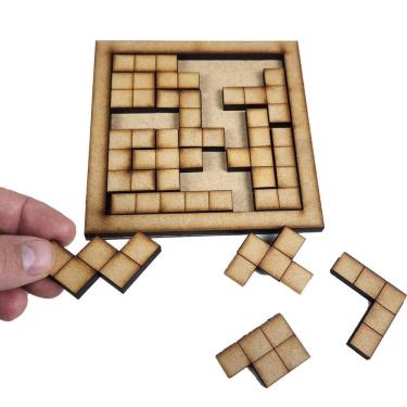 Imagem de Pentaminó Puzzle Geométrico Racha Cuca Quebra Cabeça