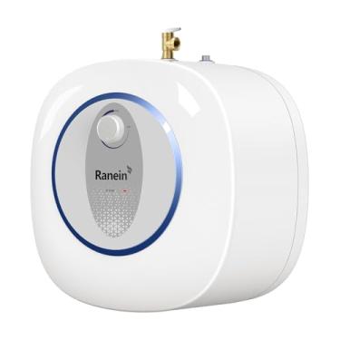 Imagem de Ranein Aquecedor elétrico de água mini tanque, 8 galões ponto de uso aquecedores de água quente 120V 1440W, embaixo da pia, montado no chão, ideal para cozinha, banheiro e trailer