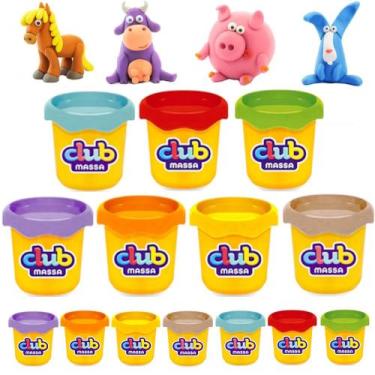 Imagem de Kit 15 Potes Massinhas de Modelar Infantil Lembrança Festa Aniversário