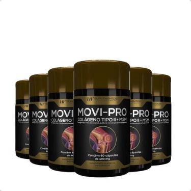 Imagem de 6x movi-pro colageno tipo ii premium 60 caps hf suplementos