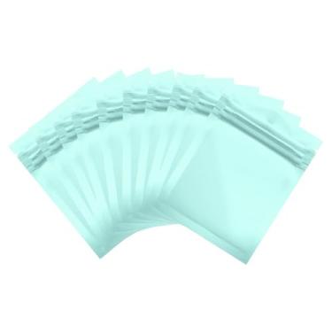 Imagem de PATIKIL Sacos de embalagem resseláveis para pequenas empresas, 100 peças de sacos foscos à prova de cheiros de 7 x 10 cm, bolsa de alumínio selável com zíper plano para armazenamento de alimentos