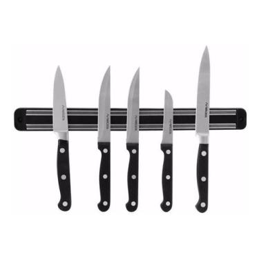 Imagem de Barra Magnética Imã Facas Cozinha Churrasqueira 33cm - Minymix