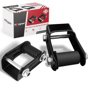 Imagem de Kit de manilha de mola de folha traseira de 2 peças (inclui parafusos, arruelas e porcas) para S10 GMC Sonoma 1994-2004, Blazer 1995-2005, Isuzu Hombre 96-20, Jimmy Oldsmobile Bravada 1994-2001 Substitui 15665302 72-02 28