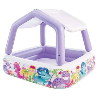 Imagem de Piscina inflável intex infantil cobertura removível 295l, Roxo
