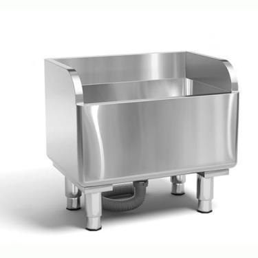 Imagem de Pia de esfregão de piso comercial, bacia de serviço de esfregão de aço inoxidável, pia de limpeza de esfregão, tanque de esgoto industrial vertical para varandas, lavanderias, indústrias, etc. (50 x