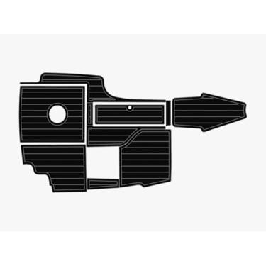 Imagem de Plataforma de natação Mastercraft XStar Cockpit 2002 1/10.2 cm 6 mm espuma EVA Faux Teak Marine Floor (preto sobre cinza escuro)