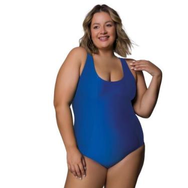 Imagem de Maiô Selene Plus Size Clássico Adulto Feminino Básico Liso Verão Praia