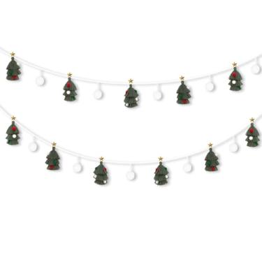 Imagem de OAOLEER Guirlanda De Borlas Para Árvore Natal Estilo Boho, Decoração Faixa Lareira Chalé Férias, Quarto Infantil, Berçário, Chá Bebê, Bosque E Sala Jogos