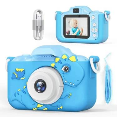 Imagem de Câmera Digital Infantil 1080P HD Com Zoom De 8x, Câmera Dupla, Brinque