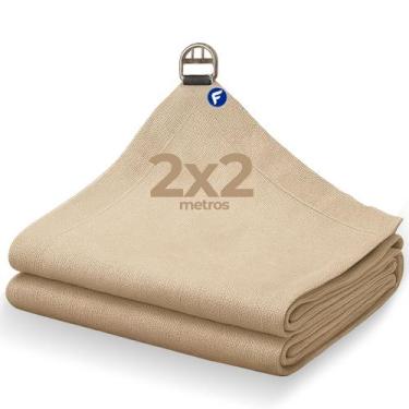 Imagem de Lona Tela 90% Sombra Garagem Jardim Camping 2x2 Pergolado Toldo Sombri