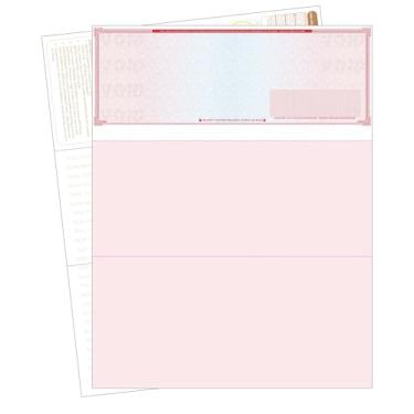 Imagem de Papel de verificação de alta segurança - 50 unidades, cheques em branco para empresas com marcas d'água artificiais, compatível com QuickBooks, papel quadriculado imprimível com laser e jato de tinta