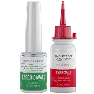 Imagem de Kit 1 Óleo De Cravo 8ml + 1 Amolecedor De Cutículas 30ml Casco Cavalo 