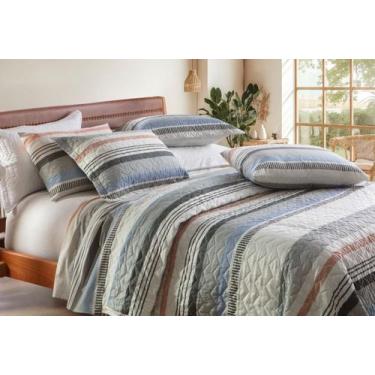 Imagem de Jogo de Cama Casal 150 Fios Listras 2 100% Algodão Corttex