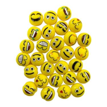 Imagem de 40 Missangas Carinha Emoji Whatsapp 12mm Para Colar Pulseira