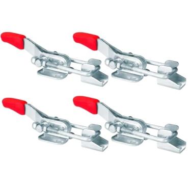 Imagem de Kit 4 Grampos Tensor Aperto Rápido Dobrado Zincado GA120 GA120D E120