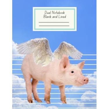 Imagem de Pig With Wings Notebook: When Pigs Fly Composition Journal College Ruled Lines 8.5 x 11 Inch Dimensions for Optimists and Pessimists and High School and College Students and Everyday Scholars