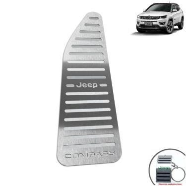 Imagem de Descanso De Pé Em Aço Inox Jeep Compass 2017/2020 Prata