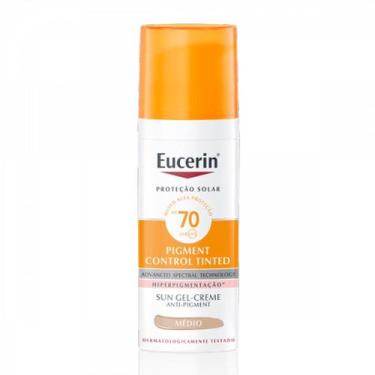 Imagem de Eucerin Pigment Control Tinted Protetor Solar Cor Médio FPS70 50g