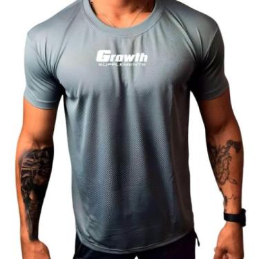Imagem de Camiseta DryFit Masculina GROWTH com Elastano Secagem Rápida para Trei