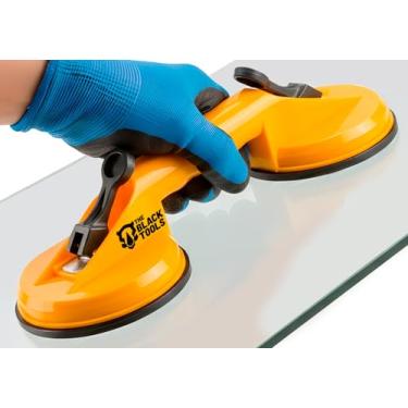 Imagem de Ventosa Dupla a Vácuo para Vidro, Porcelanato e Mármore 60kg The Black Tools – Alavanca de Sucção, Borracha Alta Aderência, Corpo ABS Resistente