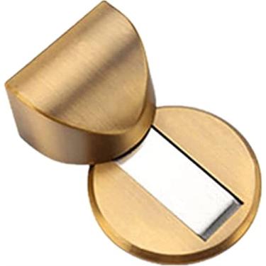 Imagem de LIFOND Batente de porta montado na parede, batente de porta sem perfuração com trava, magnético anticolisão silencioso, batente de porta de altura ajustável invisível montado no chão, para porta de