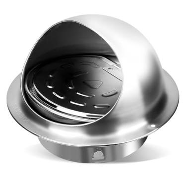 Imagem de Tampa de ventilação do secador conveniente ventilação redonda para secadora com grande abertura saída de ventilação versátil parede saída de ar secador de ar sólido aço inoxidável extrator de ar capa