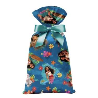 Imagem de 40 Unidades Sacolinha Surpresa Plástica Moana 2 Disney 20x29cm - Cromu