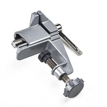 Imagem de SISHUINIANHUA Mini torno de bancada de mesa braçadeira de trabalho giratória hobby ferramenta de reparo de artesanato joalheiros DIY mini torno de ferramenta portátil