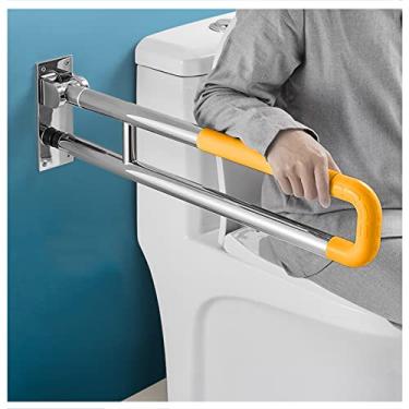 Imagem de GeRRiT Barra de apoio para vaso sanitário, barras de apoio para deficientes, trilho de vaso sanitário dobrável, suporte de banheiro de aço inoxidável 304 para idosos