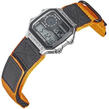 Imagem de HEMSUT Pulseira tática de nylon de 18 mm para relógios Casio | Pulseira resistente a impactos estilo militar de liberação rápida | compatível com AE-1200, DW-H5600, F-91W, A168W e mais