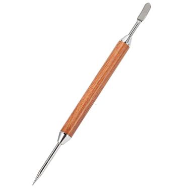 Imagem de Zhjvihx Agulha de Arte de café, Segura e Durável, Design de Colher de Agulha de Cabeça Larga, de café Com Leite e Alça Antiderrapante de Madeira para Cafeterias e Baristas para Uso Doméstico