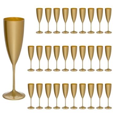 Imagem de Jogo De Taça 30pçs Espumante Acrilico Premium 170ml (DOURADO)